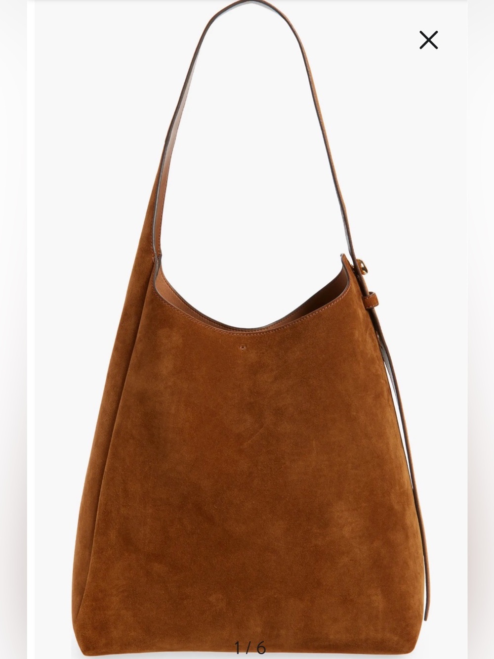 Tory Burch Women's Suede Hobo Bag in Cognac Brown - Picture 2 of 12